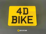 Printed Motor Bike Number Plates (9x7)