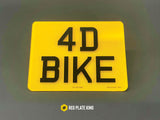 Printed Motor Bike Number Plates (9x7)