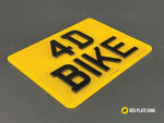 Printed Motor Bike Number Plates (9x7)