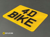 Printed Motor Bike Number Plates (9x7)