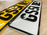 4D 3mm Acrylic Standard Number Plates with a 4D Border