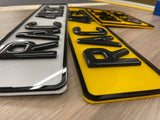 4D Laser Cut with 3D Gel top number plates with a 4D border