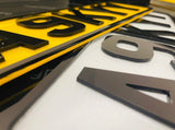 4D 3mm Acrylic Standard Number Plates with a 4D Border