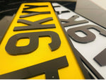 4D 3mm Acrylic Standard Number Plates with a 4D Border