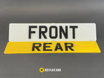 4D Single Number Plate Front or Rear