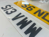 Printed Standard Number Plates Set